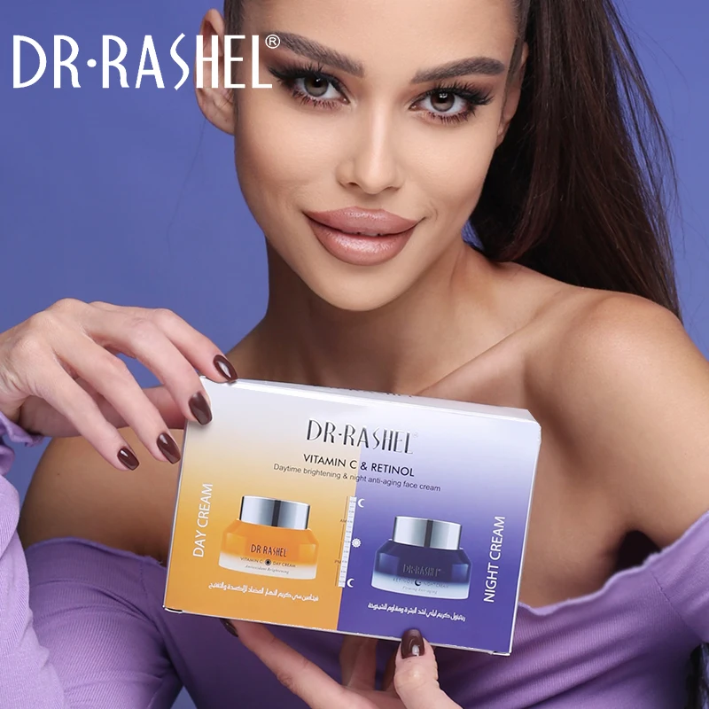 DR RASHEL Moisturizing Brightening Repair Women Retinol Vitamin C Day And Night Face Cream Set