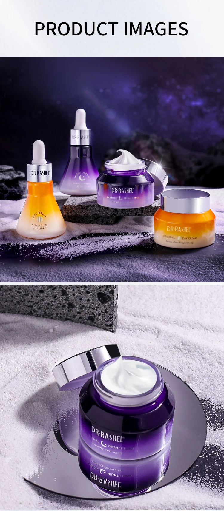 DR RASHEL Moisturizing Brightening Repair Women Retinol Vitamin C Day And Night Face Cream Set