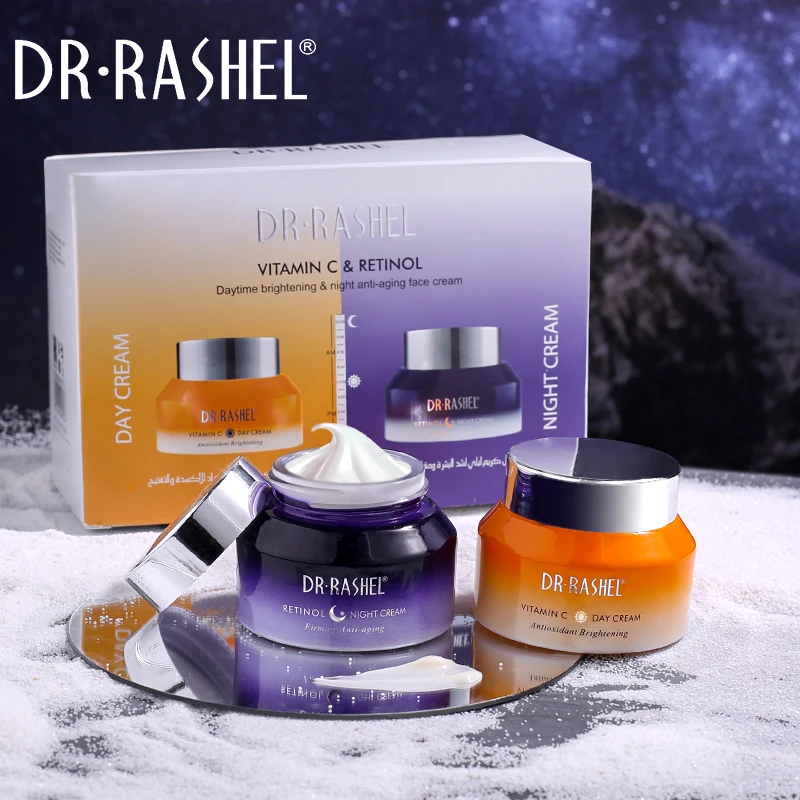 DR RASHEL Moisturizing Brightening Repair Women Retinol Vitamin C Day And Night Face Cream Set